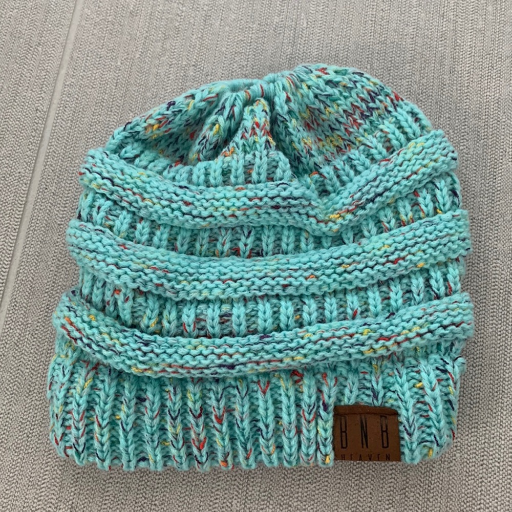 BNB Heaven Beanie with hole for ponytail or bun